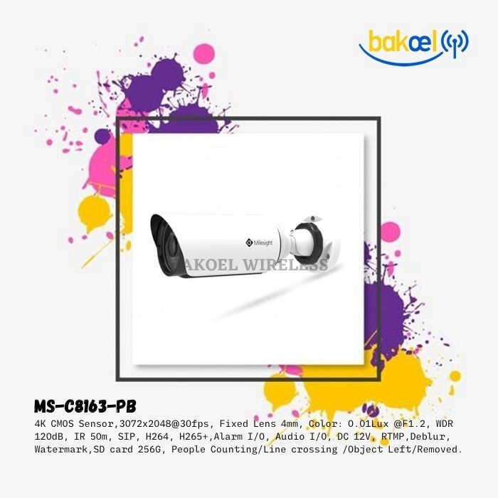 Milesight MS-C8163-PB (IP Camera H.265+ Mini Bullet Outdoor) Milesight MS-C8163-PB (IP Camera H.265+ Mini Bullet Outdoor)