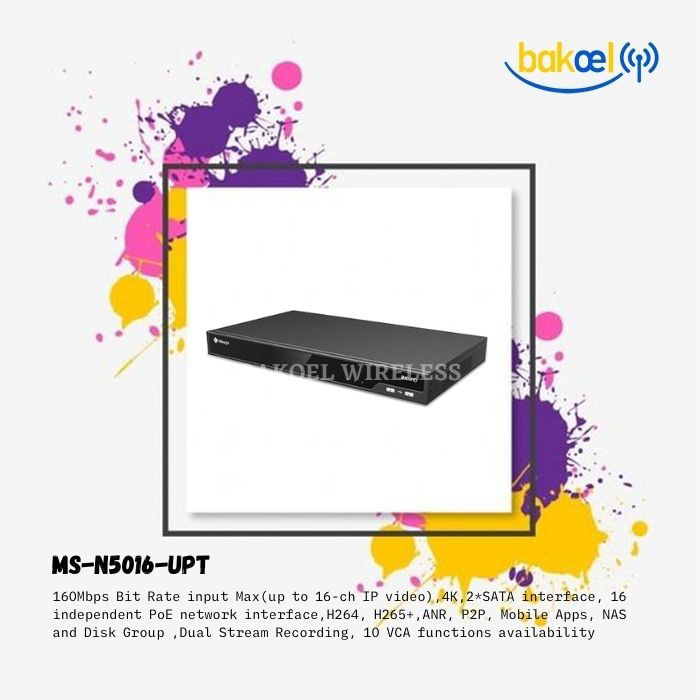 Milesight MS-N5016-UPT (PoE NVR Up To 16-ch IP Video)