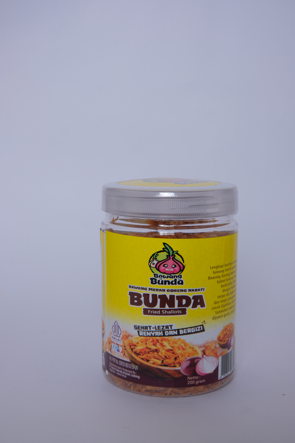 Bawang Merah Goreng Bunda Rasa Original Toples 200 Gram