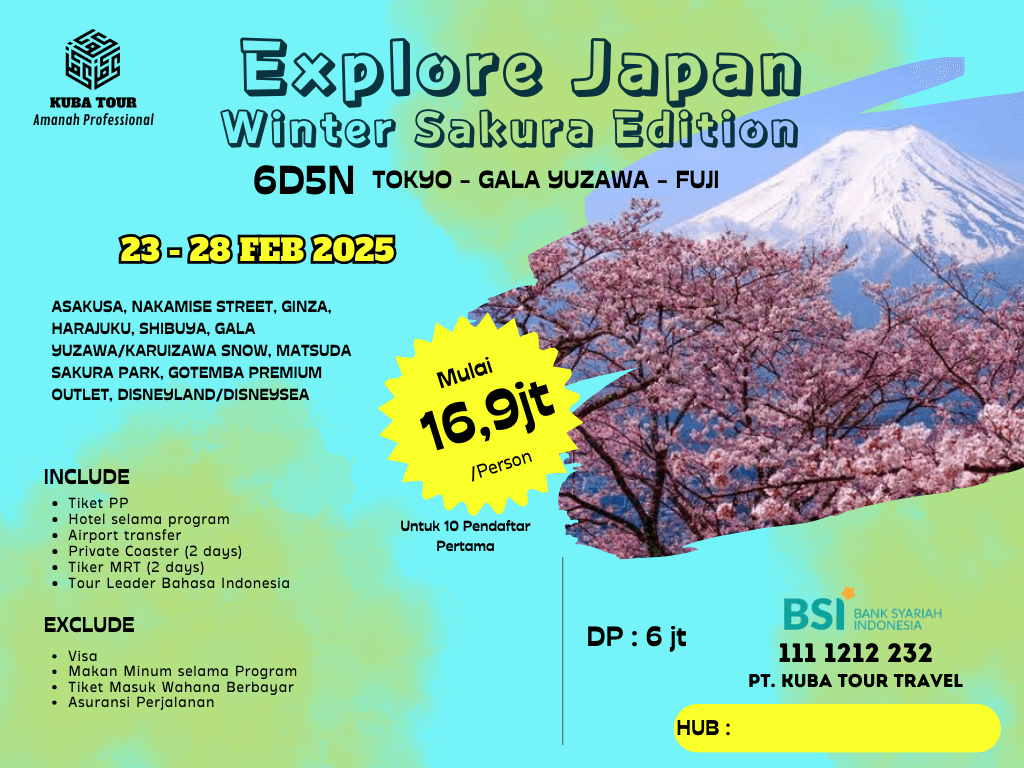 EXPLORE JAPAN WINTER SAKURA FEBRUARI 2025