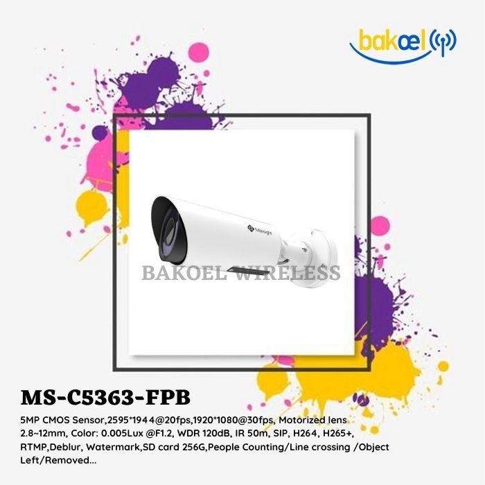 Milesight MS-C5363-FPB (H.265+ Vandal-Proof Motorized Mini Bullet 5MP) Milesight MS-C5363-FPB (H.265+ Vandal-Proof Motorized Mini Bullet 5MP)