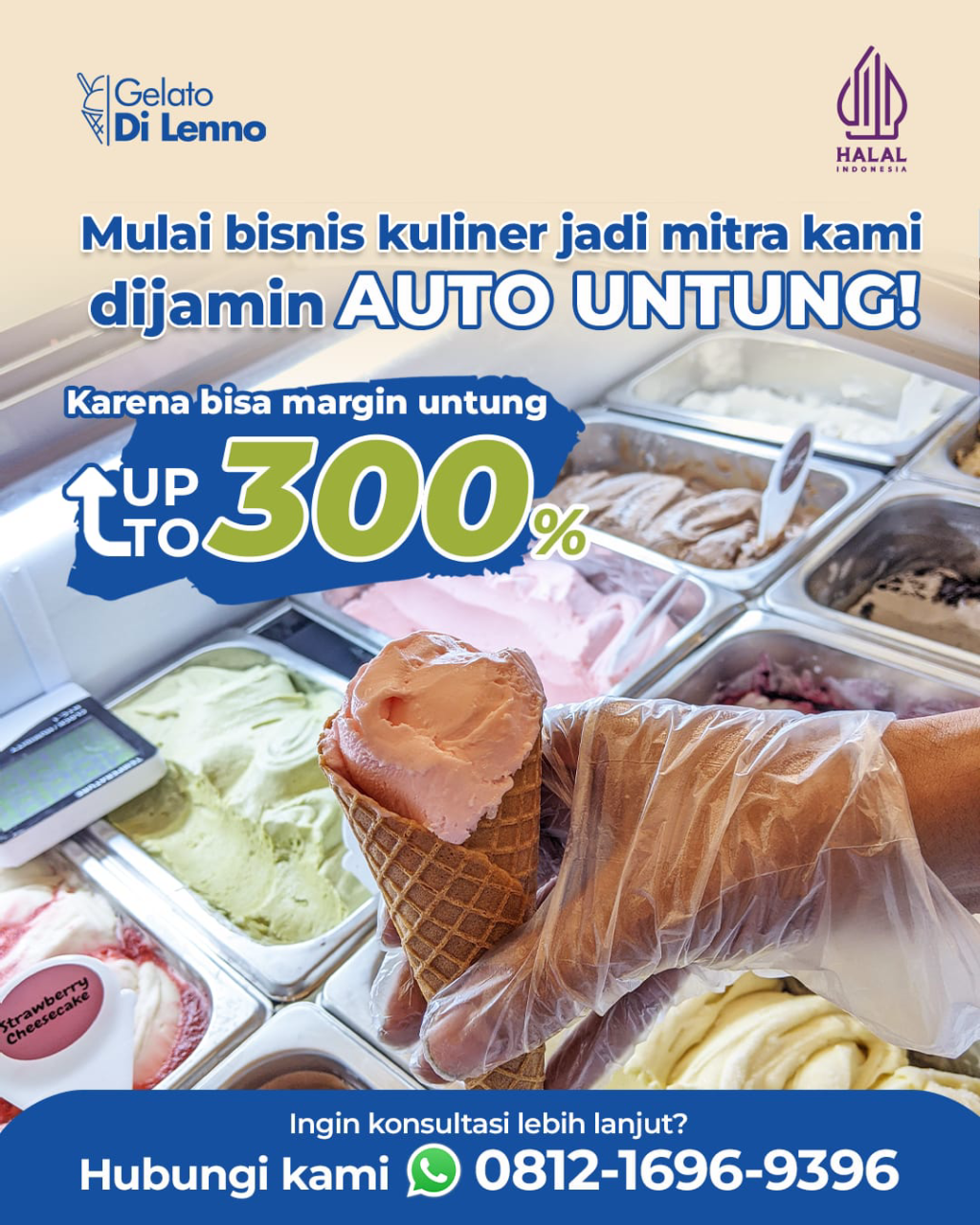 Kemitraan Gelato (Booth & Freezer)