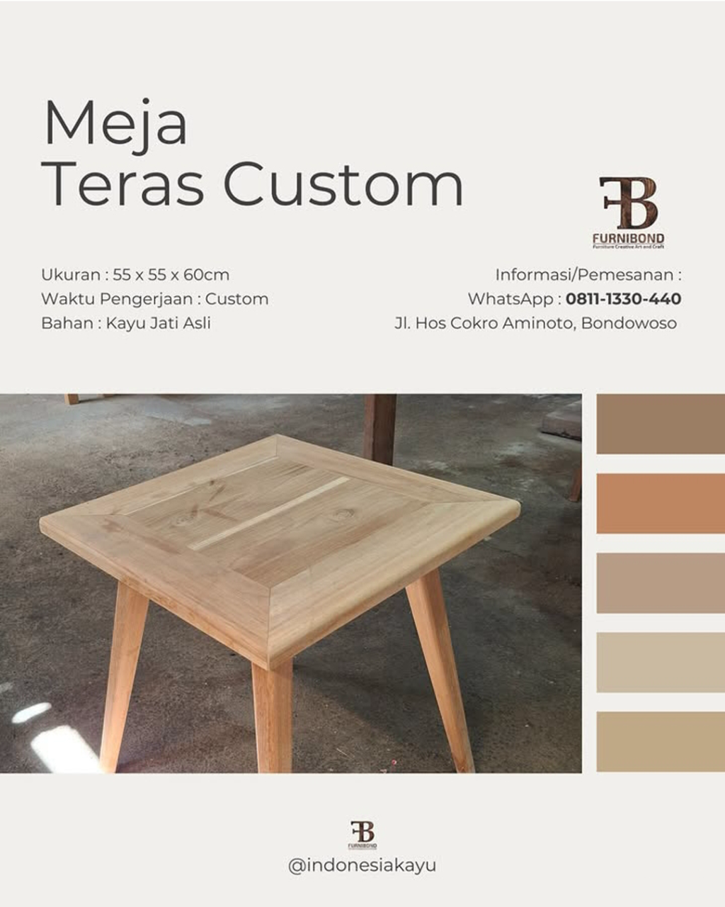 Meja Teras Custom