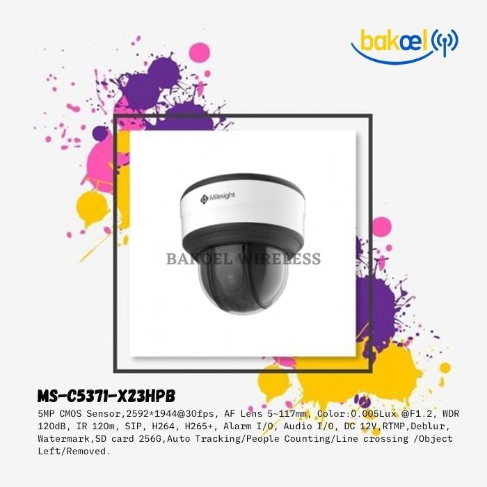 Milesight MS-C5371-X23HPB (IP Camera Mini PTZ Dome Indoor 5MP)