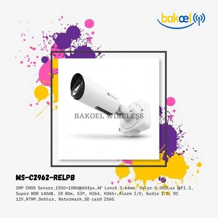 Milesight MS-C2962-RELPB (IP Camera Outdoor Bullet LPR H.265+ 2MP)