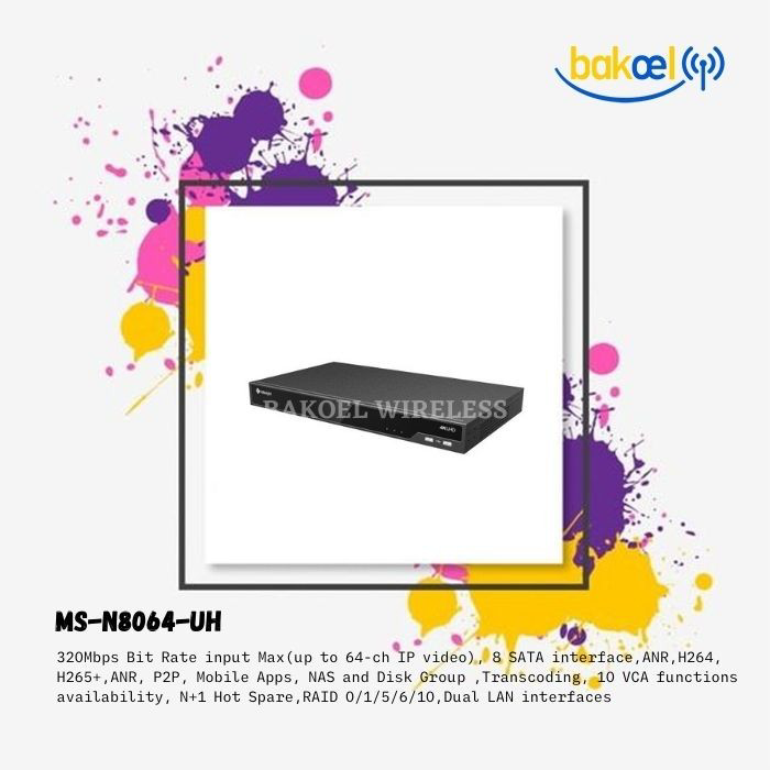 Milesight MS-N8064-UH (NVR Non POE Up To 64-ch IP Video)