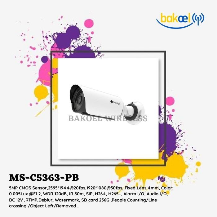 Milesight MS-C5363-PB (IP Camera H.265+ Mini Bullet Outdoor 5MP) Milesight MS-C5363-PB (IP Camera H.265+ Mini Bullet Outdoor 5MP)