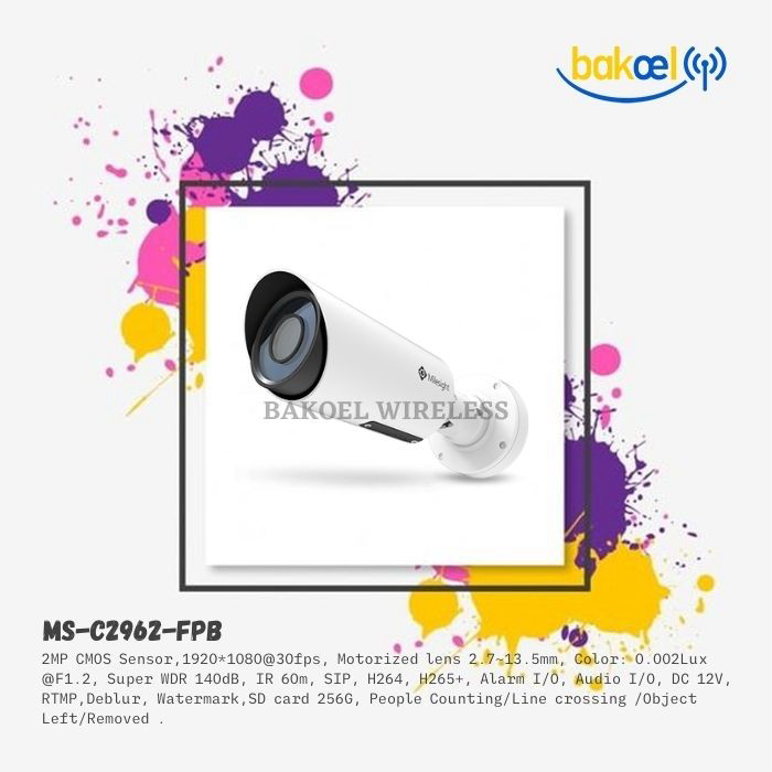 Milesight MS-C2962-FPB (1/2.8'') (IP Camera H.265+ Motorized Pro Bullet 2MP) Milesight MS-C2962-FPB (1/2.8'') (IP Camera H.265+ Motorized Pro Bullet 2MP)