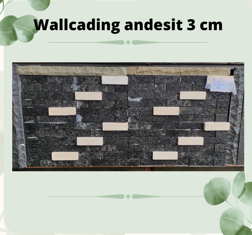 Wallcading Batu Alam Andesit 3 Cm