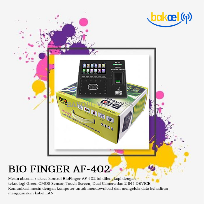 Mesin Absensi Bio Finger AF-402 (Include Battery)