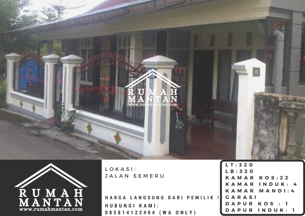 Dijual  Rumah Kos Di Jember