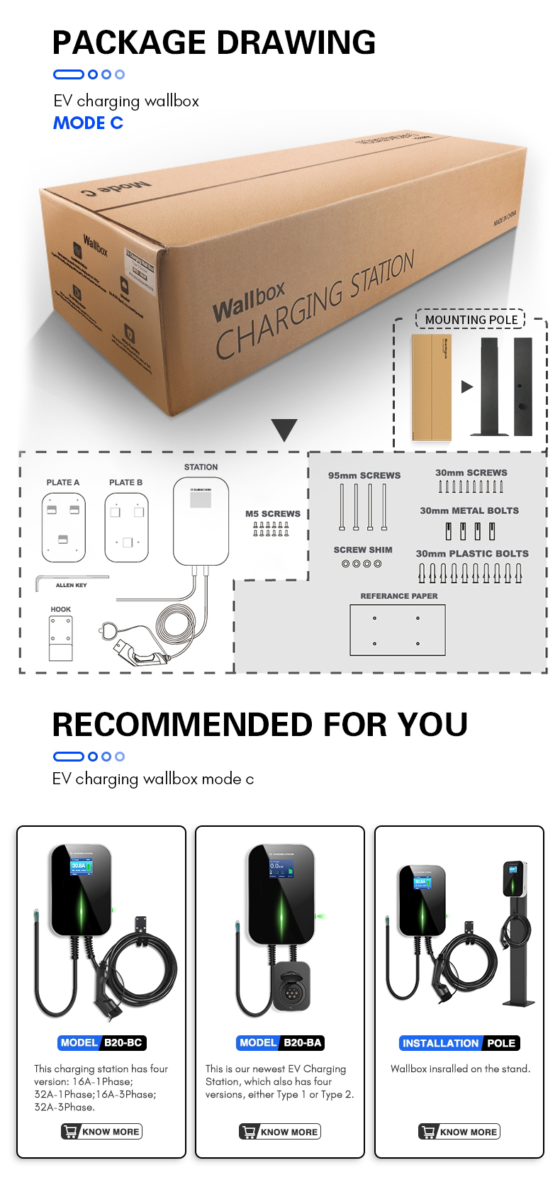 Home Charging Car 3.6KW EV Wallbox