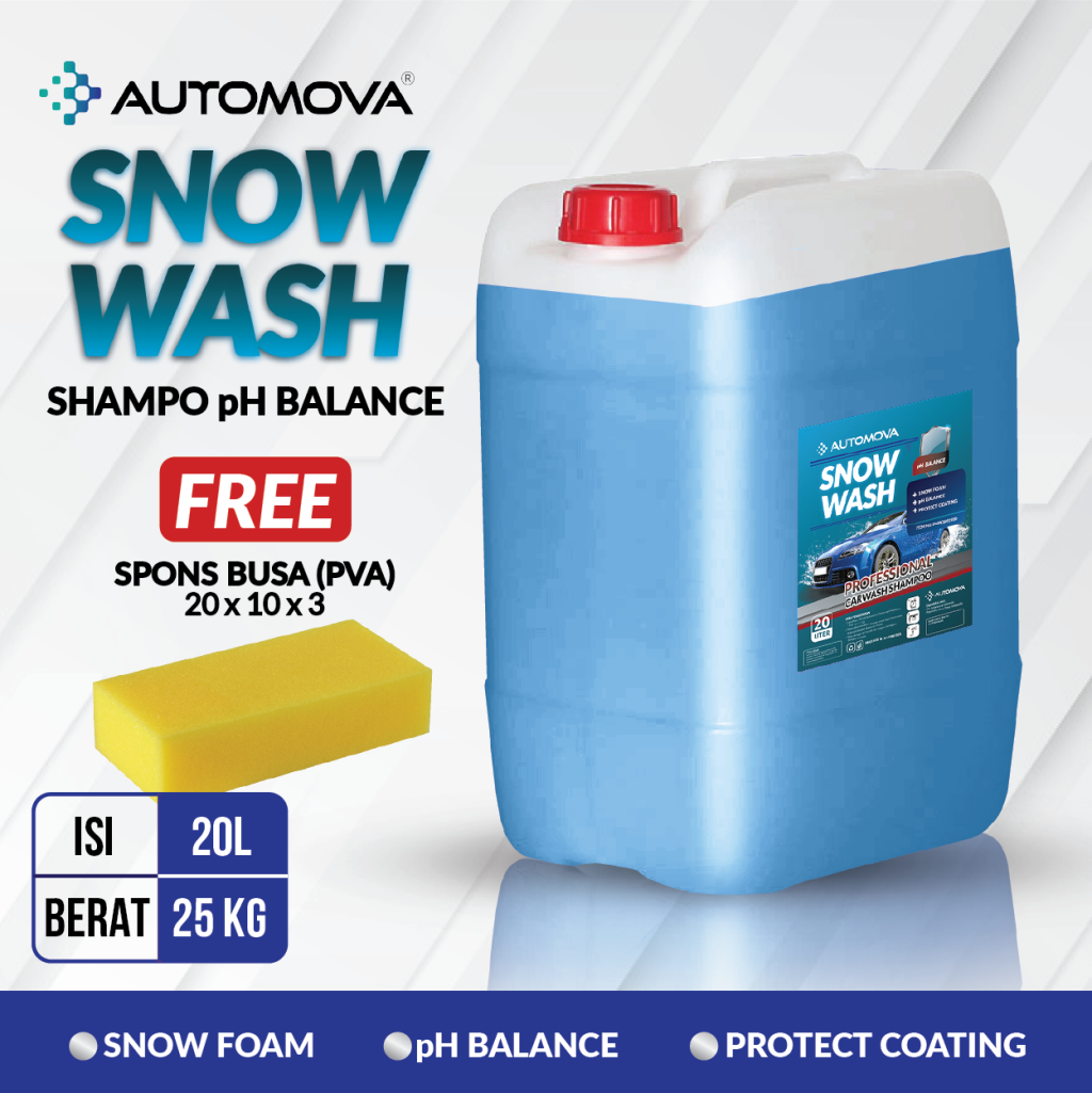 AUTOMOVA SNOW WASH SHAMPOO MOBIL MOTOR PH BALANCE 20L