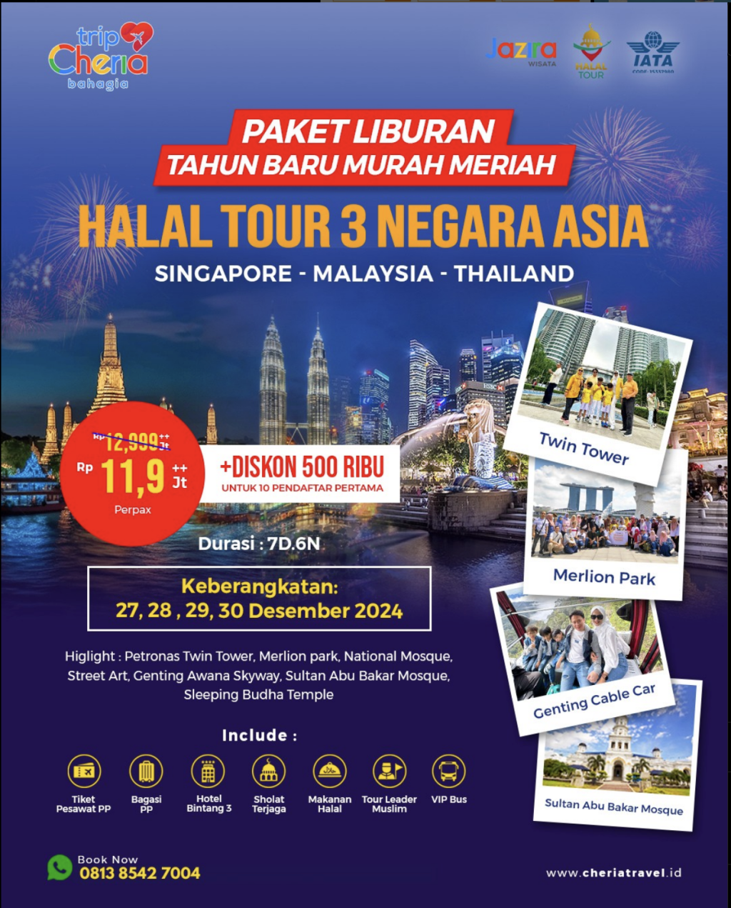 Paket Halal Tour 3 Negara Asia New Year