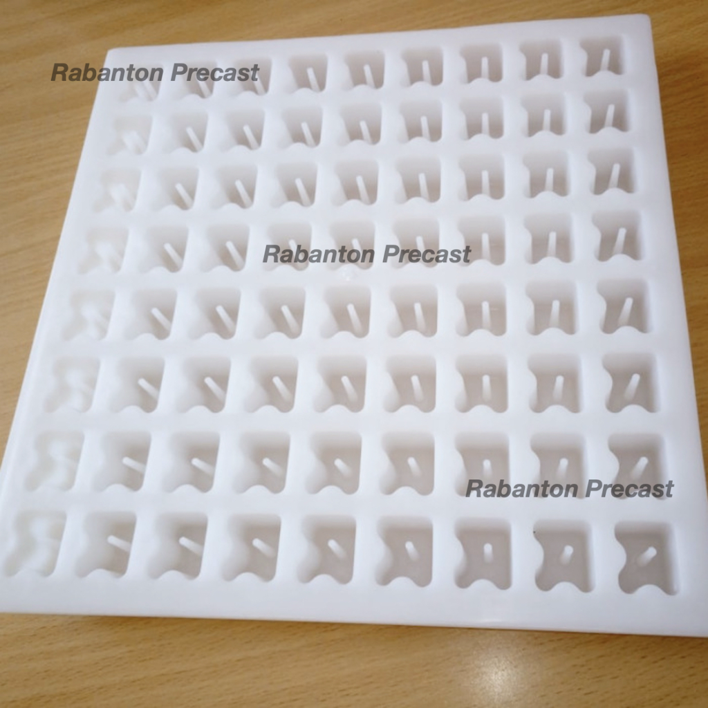 Cetakan Decking / Tahu Beton 2cm X 2.5 Cm - Isi 72 Pcs Cetakan Decking / Tahu Beton 2cm X 2.5 Cm - Isi 72 Pcs