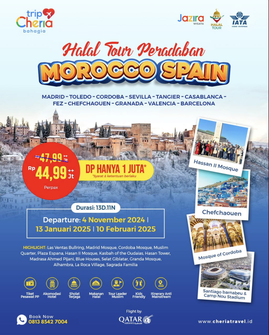 Paket Halal Tour Marocco - Spain