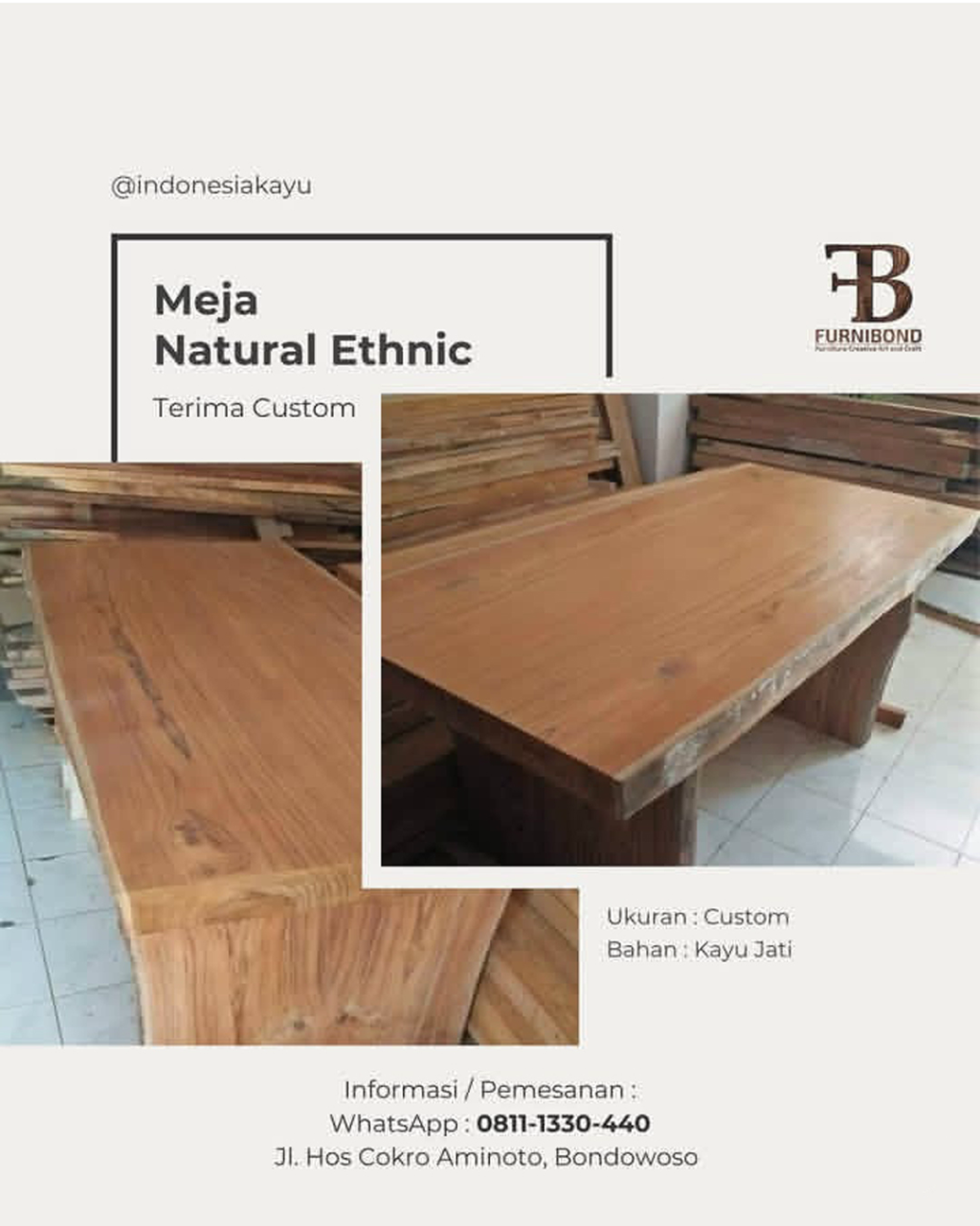 Meja Natural Ethnic