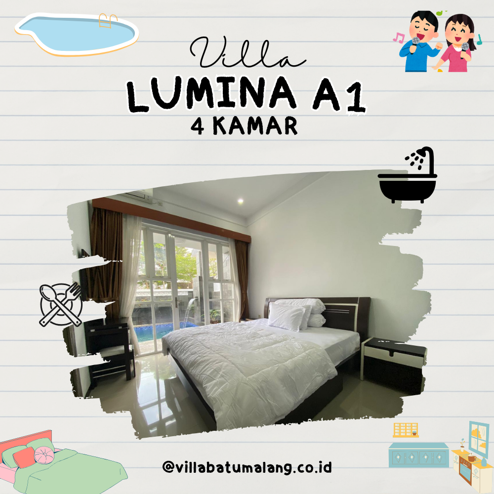 Sewa Villa Lumina 1 Batu - 4 Kamar - Private Pool