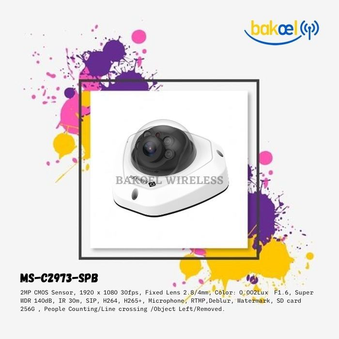 Milesight MS-C2973-SPB (IP Camera H.265+ Vandal-proof Mini Dome 2MP) Milesight MS-C2973-SPB (IP Camera H.265+ Vandal-proof Mini Dome 2MP)