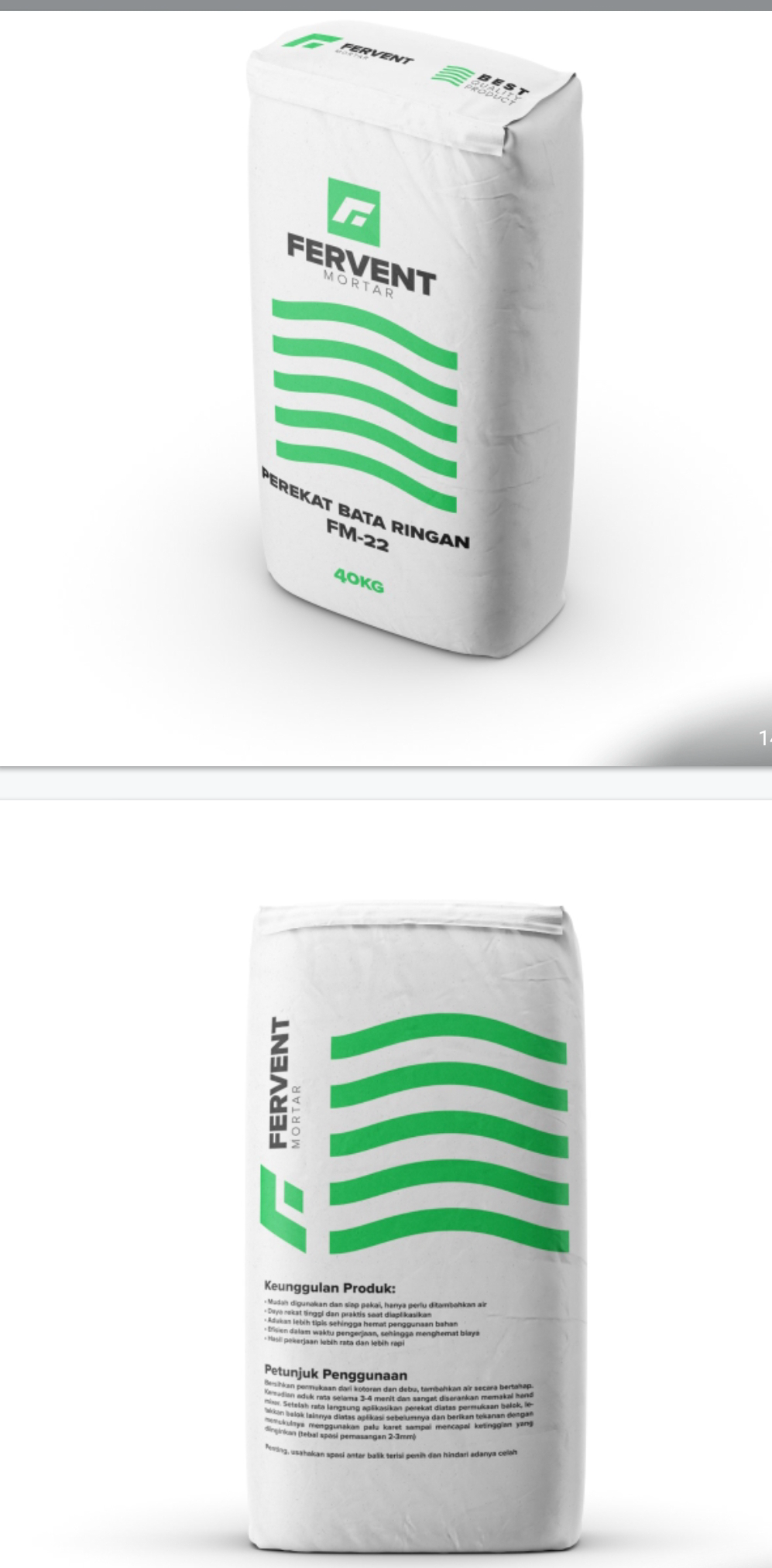 Fervent Mortar Perekat Bata Ringan