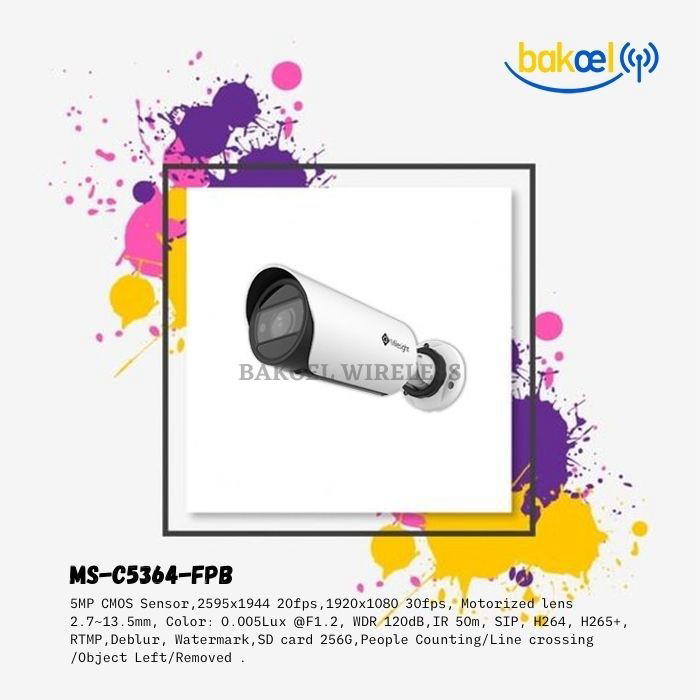 Milesight MS-C5364-FPB (H.265+ Vandal-Proof Motorized Mini Bullet 5MP) Milesight MS-C5364-FPB (H.265+ Vandal-Proof Motorized Mini Bullet 5MP)