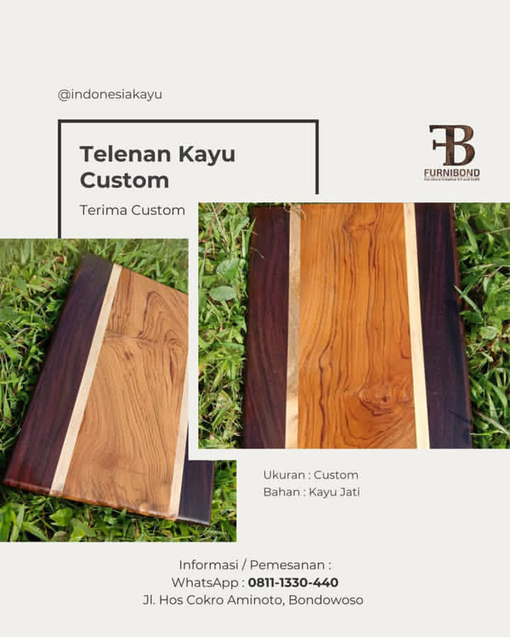 Telenan Kayu Custom