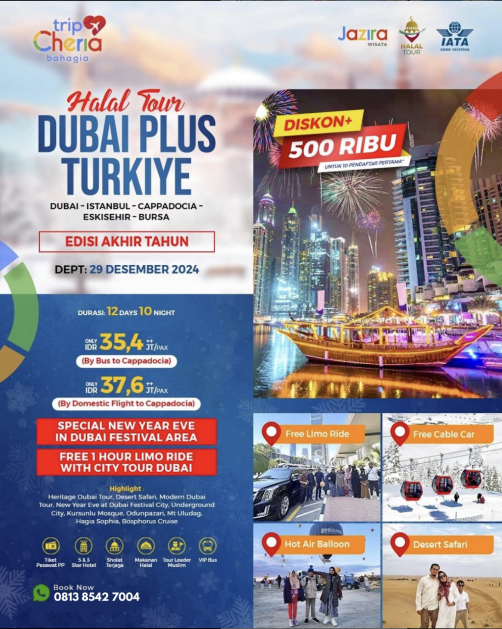 Paket Liburan Halal Dubai + Turkiye New Year